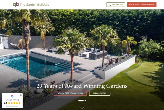 Website designer agency London company digital marketing web developer Garden Landscapers UK